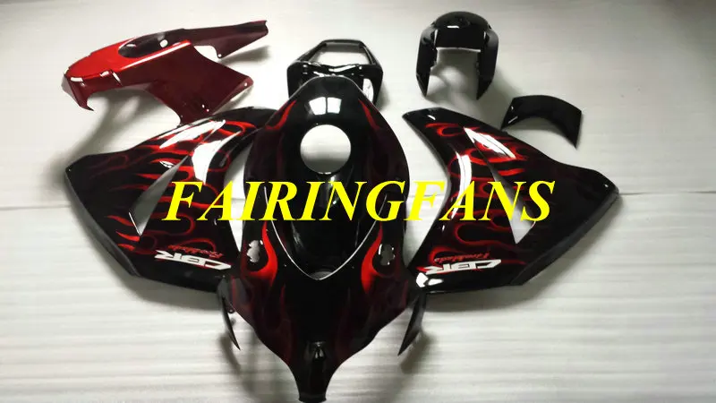 Комплект обтекателей для HONDA CBR1000RR 08 09 10 11 CBR 1000 RR 1000RR 2008 2011 Red Обтекатели с пламенем