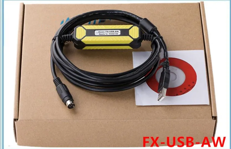 _ Подходящий для Mitsubishi FX3U 3G 1N 2N 1S Series PLC программируемый кабель заменен на FX-USB-AW 2,5 м