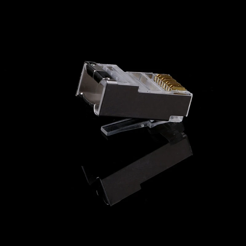 10 шт. RJ45 сетевой разъем CAT6 Модульные вилки экранированная версия с загрузкой бар |