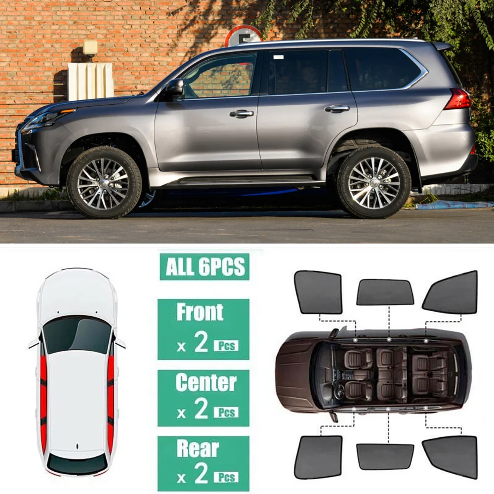 

Side Windows Magnetic Sun Shade UV Protection Ray Blocking Mesh Visor Fit For Lexus LX570 2015-2020