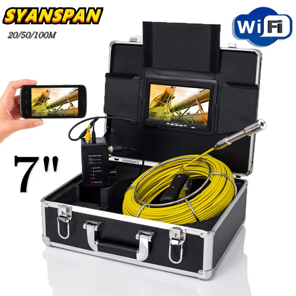 Видеокамера SYANSPAN монитор 7 дюймов 20/50/100 м Wi Fi камера 23 мм промышленная