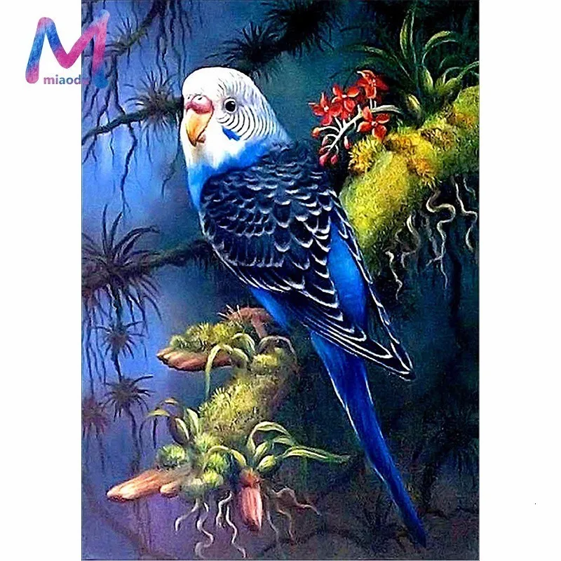 MIAODU 5D DIY Алмазная картина животные попугаи Смола круговая дрель вышивка крестиком Мозаика стразы украшение дома