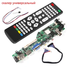 3663 New Digital Signal DVB-C DVB-T2 DVB-T Universal LCD TV Controller Driver Board UPGRADE 3463A Russian USB play LUA63A81