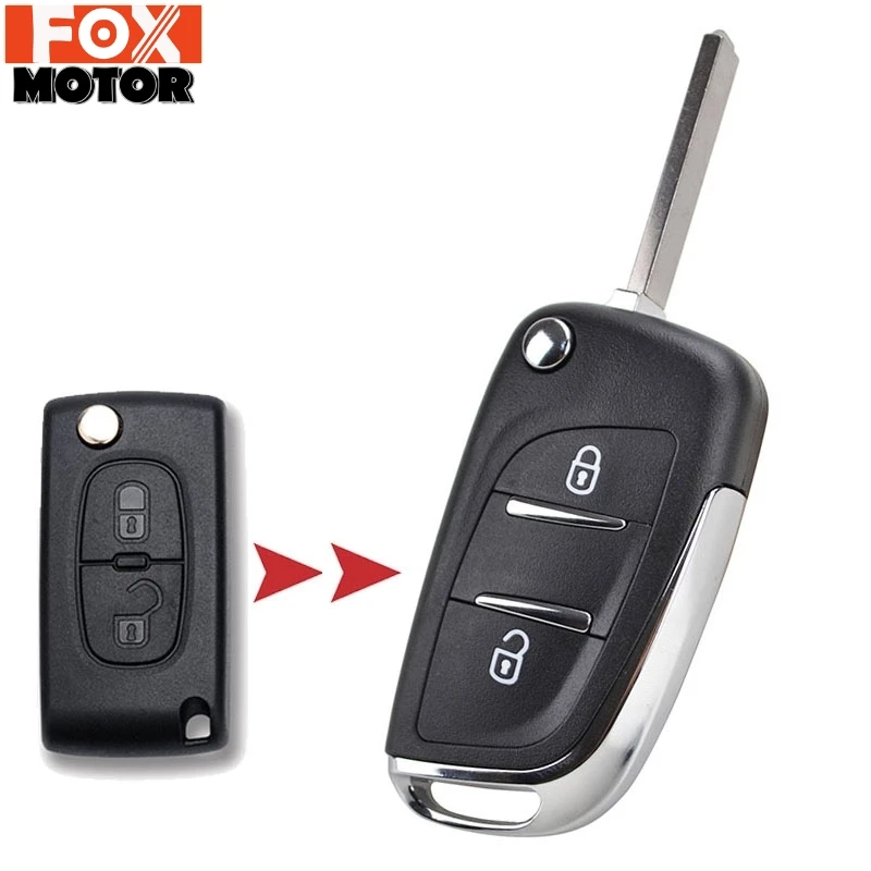 Для Peugeot 308 207 307 3008 для Citroen C2 C3 C4 Picasso Замена HU83 Blade CE0536 модифицированный флип чехол