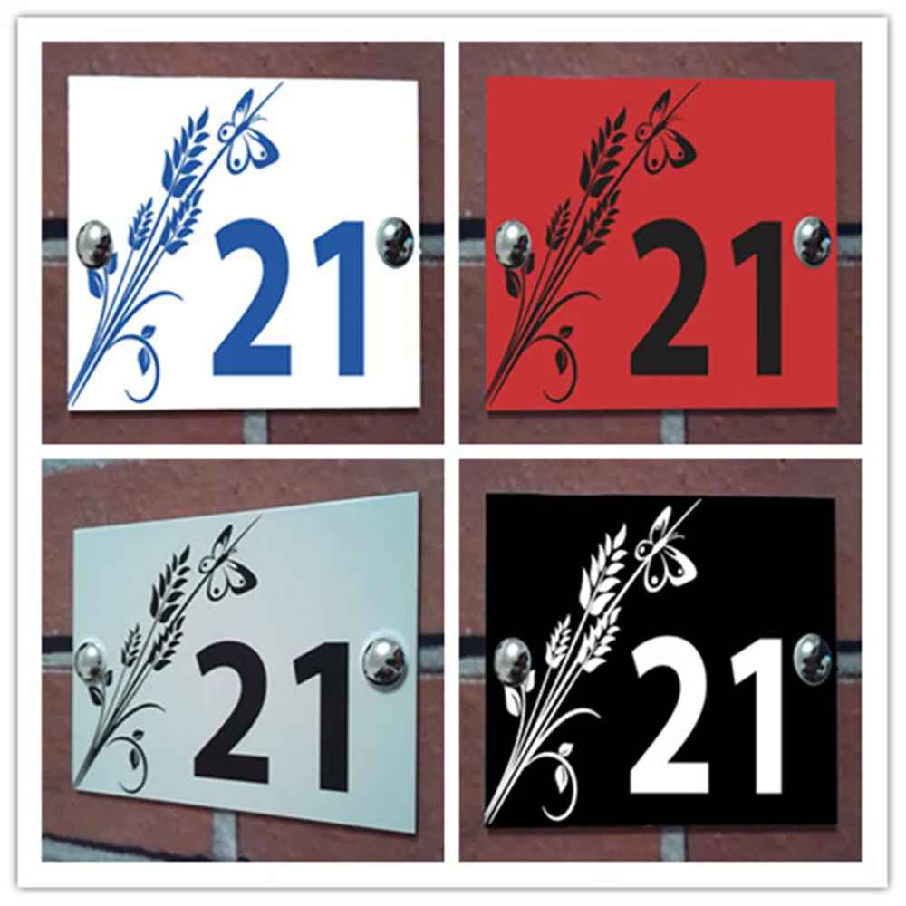 

Contemporary 5mm acrylic House Sign Address Plaques Door Number Name Plates