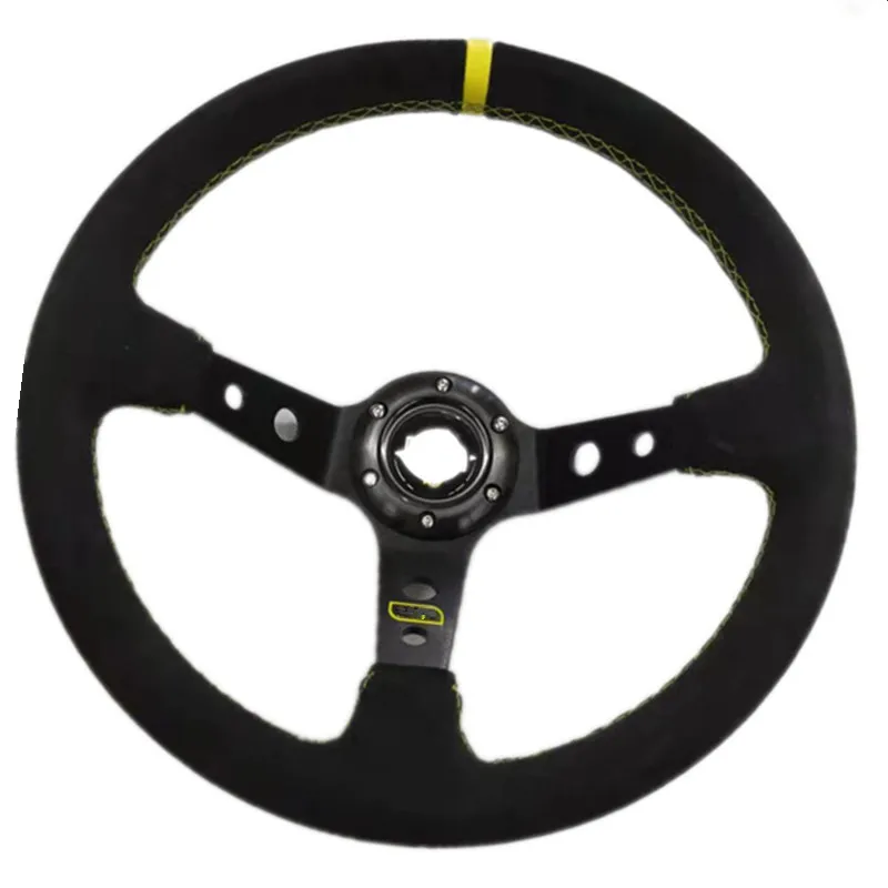 

Spsld Refitting Racing 14 Inch 350mm Deep Concave Drift Steering Wheel / Suede Steering Wheel