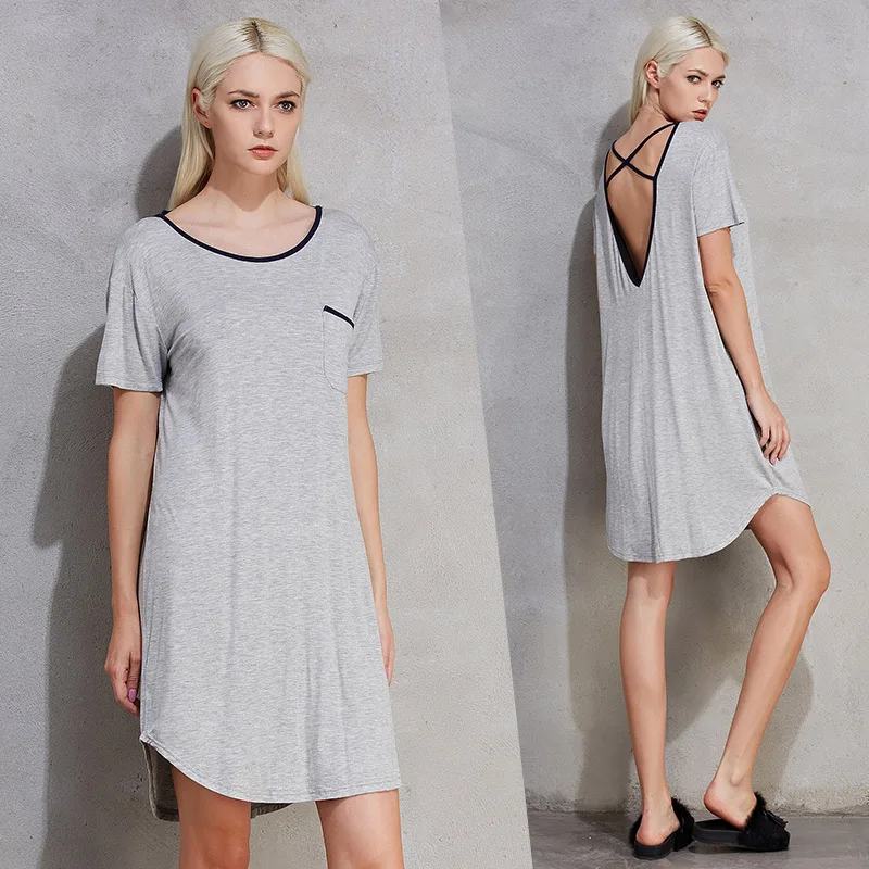 Ночные рубашки женские летняя ночная рубашка Повседневная Домашняя одежда