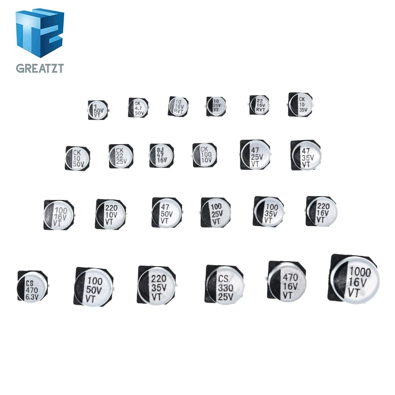 Набор алюминиевых электролитических конденсаторов SMD 1 мкФ Ф ~ 1000 6 3 в-50 в 400 шт. 24