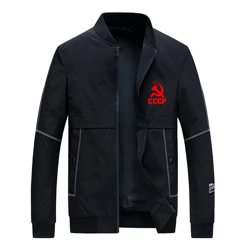 Куртка бомбер среднего возраста весенне летние бейсбольные куртки мужская