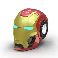 iron man wireless bluetooth speaker super hero mini subwoofer stereo loudspeaker led light creative boombox support tf fm