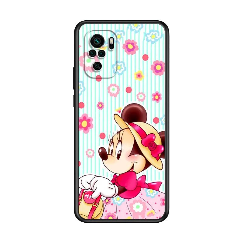 

Disney Cartoon Animation Minnie Mickey Mouse For Xiaomi Redmi Note 10S 10 9T 9S 9 8T 8 7S 7 6 5A 5 Pro Max Soft Black Phone Case