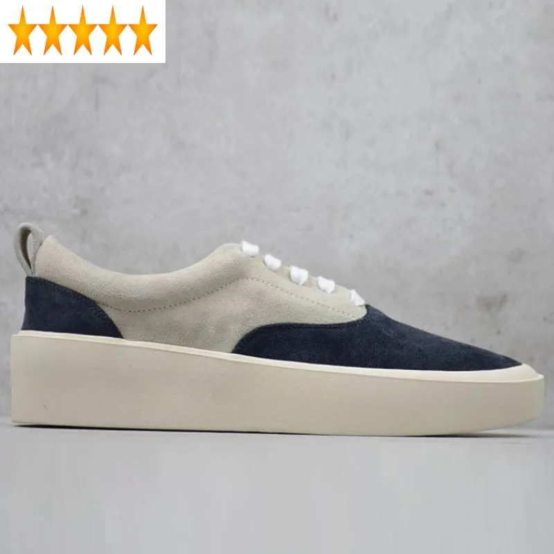 

High Street Men Casual Luxury Designer Sneakers Trainers Genuine Leather Loafers Spring Lace Up Brand Flats Platform Shoes