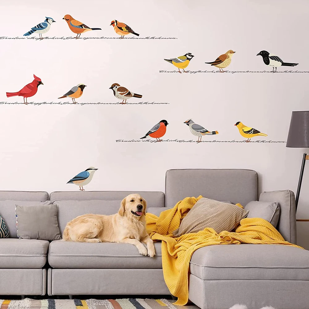 

European Style Bird Wall Stickers Bohemian Decor for Living Room Balcony Kindergarten stickers or Bedroom Decor Wall Decoration