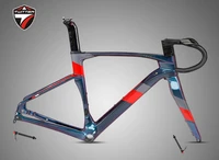 carbon bike frame 700c twitter cyclonepro racing bike disc brakes full hidden frame with carbon fiber integrated handlebar stem