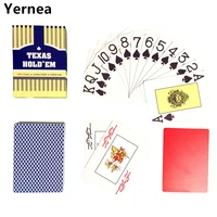 new arrival red and blue 1 piece poker baccarat texas holdem waterproof frosting plastic playing cards 2 483 46 inch yernea