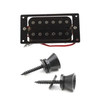2 pair black guitar parts 1 pair guitar strap lock pins peg metal 1 pair humbucker double coil electric guitar pickups fram