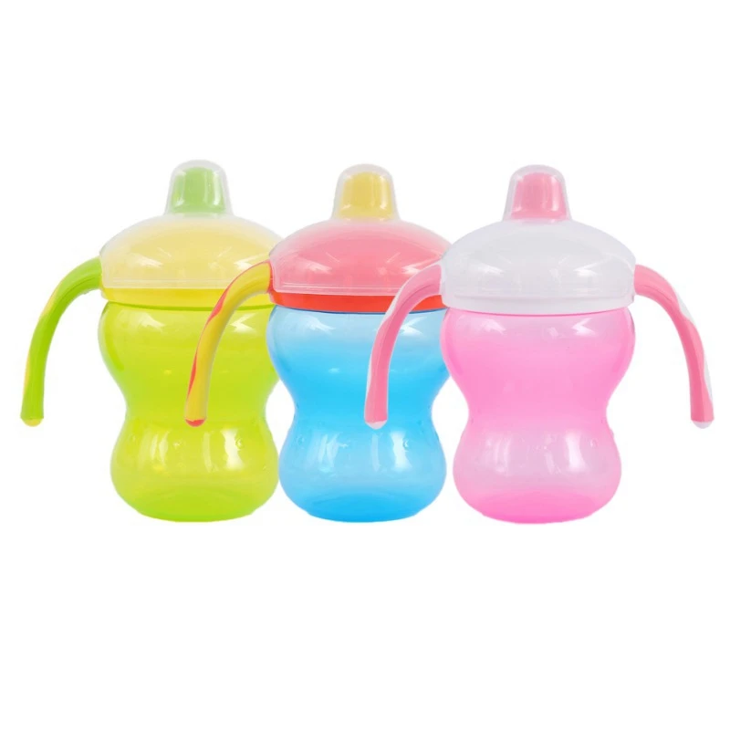 

260ML Taining Sippy Cup with Handle Children Learn Feeding Drinking Bottle Kids Training Cup Baby Child Leak-proof Drinking Cup