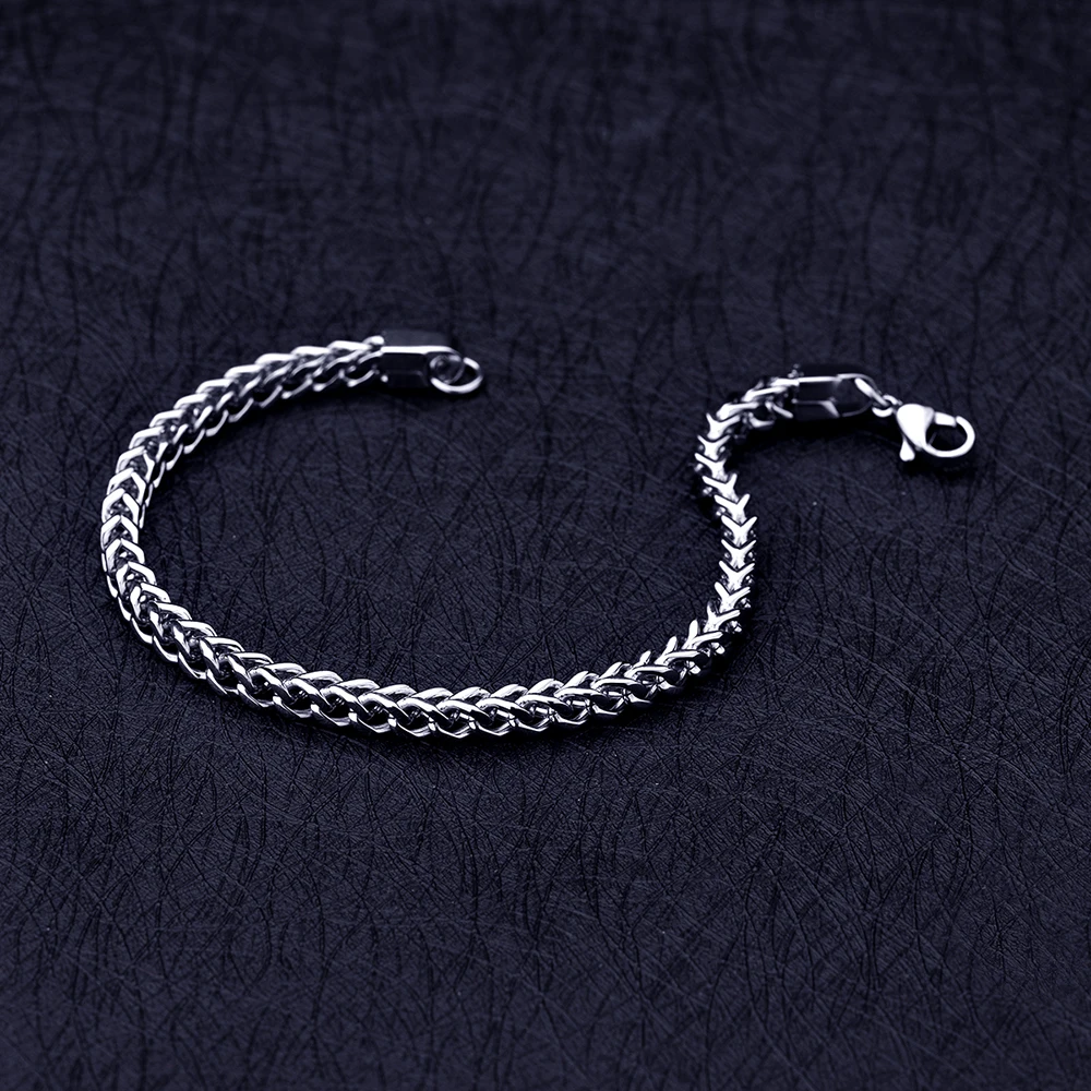 Ожерелье и браслет из титановой стали 4 мм | Украшения аксессуары