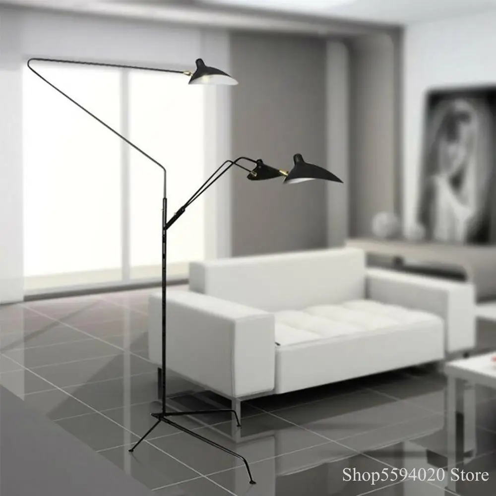 

Replica Design Black Floor Lamp Mantis Arm Floor Standing Lamp Nordic Loft Industrial Bedroom Home Decor Dropshipped Fixture