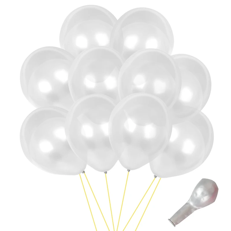 10pcs silver 10 шт./партия воздушные шары на день рождения 1,5 г 10 дюймов латексные воздушные шары золотой красный розовый синий жемчуг свадебный шар мяч детские игрушки Воздушные шары - Цвет: 10pcs silver