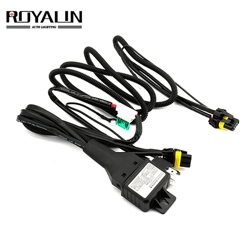 ROYALIN автомобильный стиль реле жгут 12 В для H1 H4 D2S H7 линзы проектора bi xenon Hi/Lo луч проводки контроллер w/защита предохранителя - Цвет: H4 Normal realy