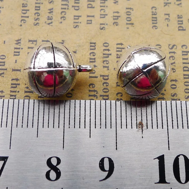 

Bracelet Charms Round Ball Charms Antique Silver Color 11x14mm 3 Pieces