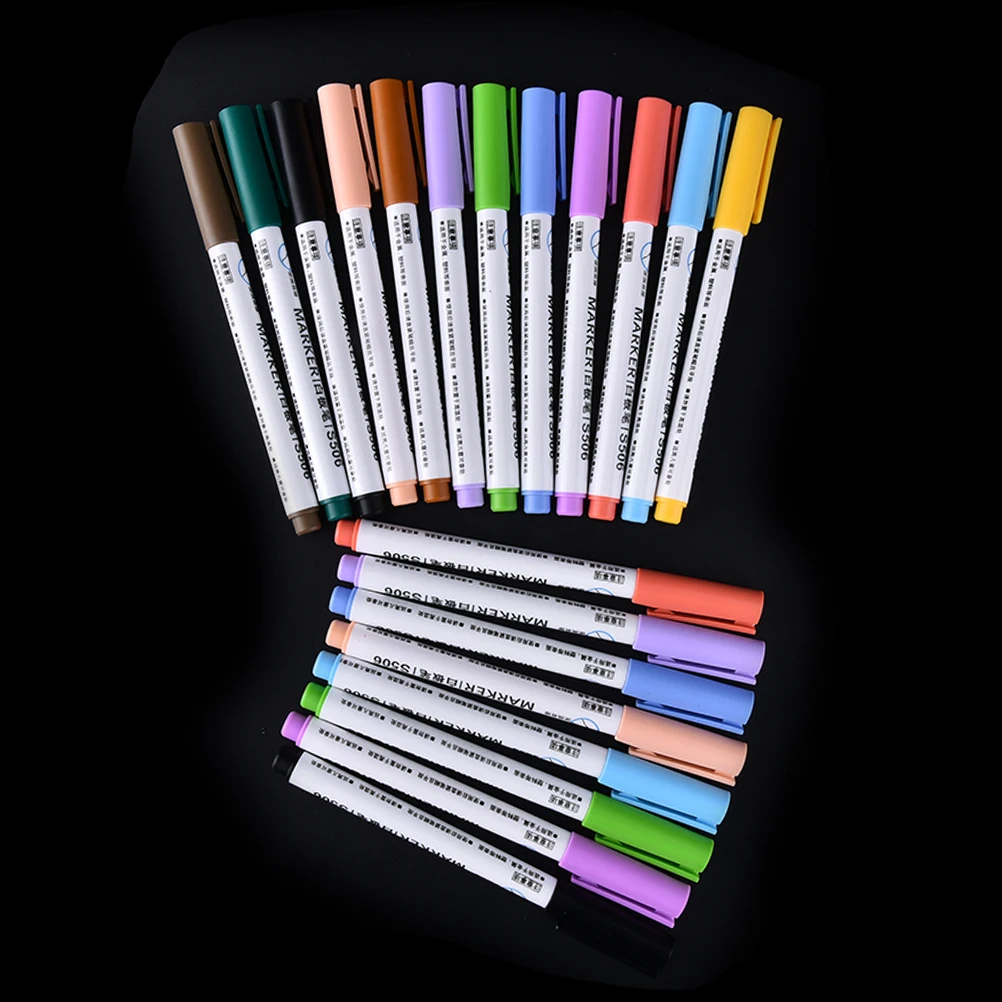 

12/8 Colors Erasable White Board Marker Pen Set Erasable Whiteboard Pen Stationery Office School Drawing Supplies Length 145mm