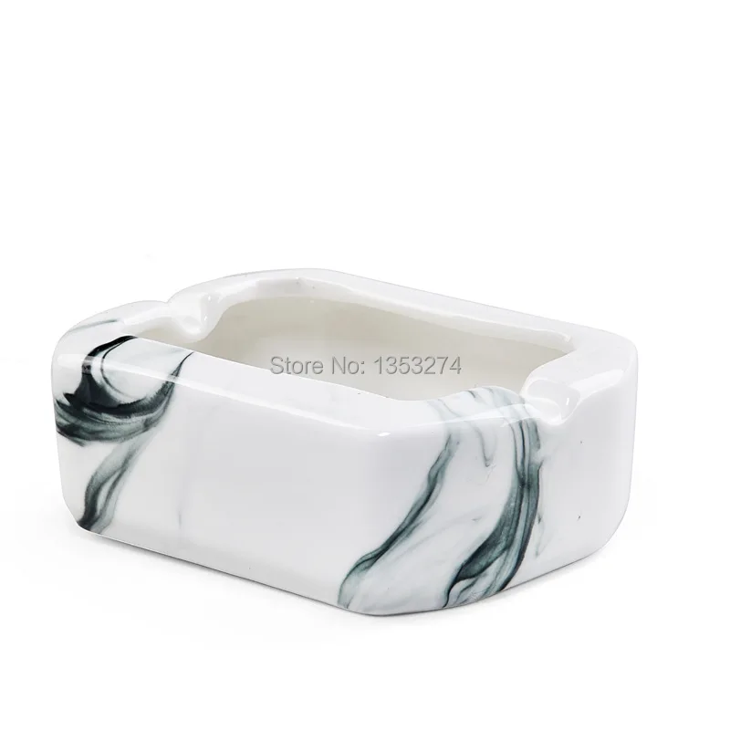 Мини Квадратная Пепельница Китай белые керамические чернила фарфоровая