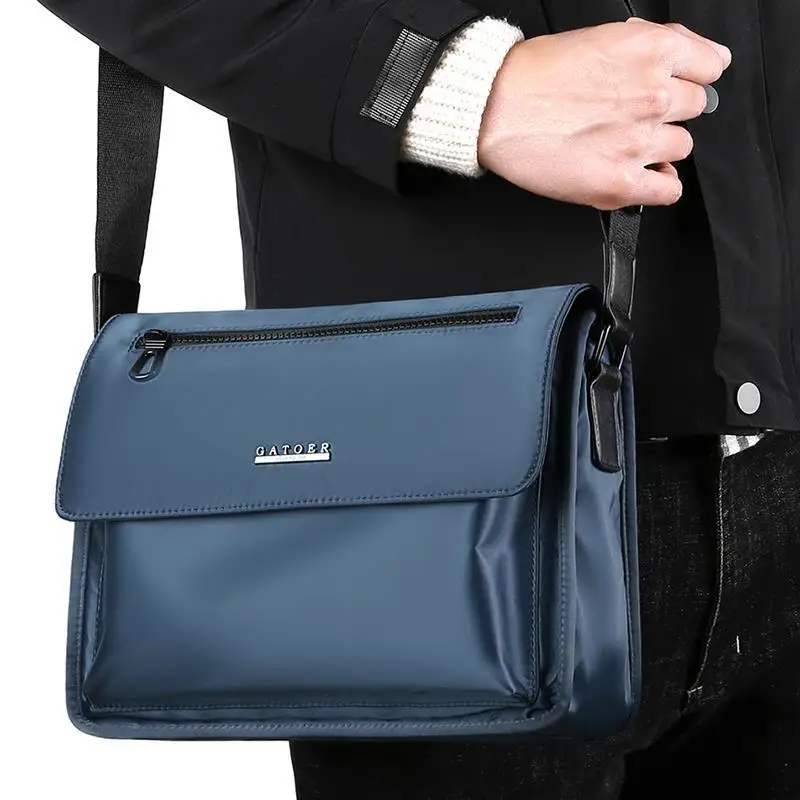 New Waterproof Wear-resistant Men's Shoulder Messenger Bag Large Capacity Multi-function Design Casual Outdoor Student Bag