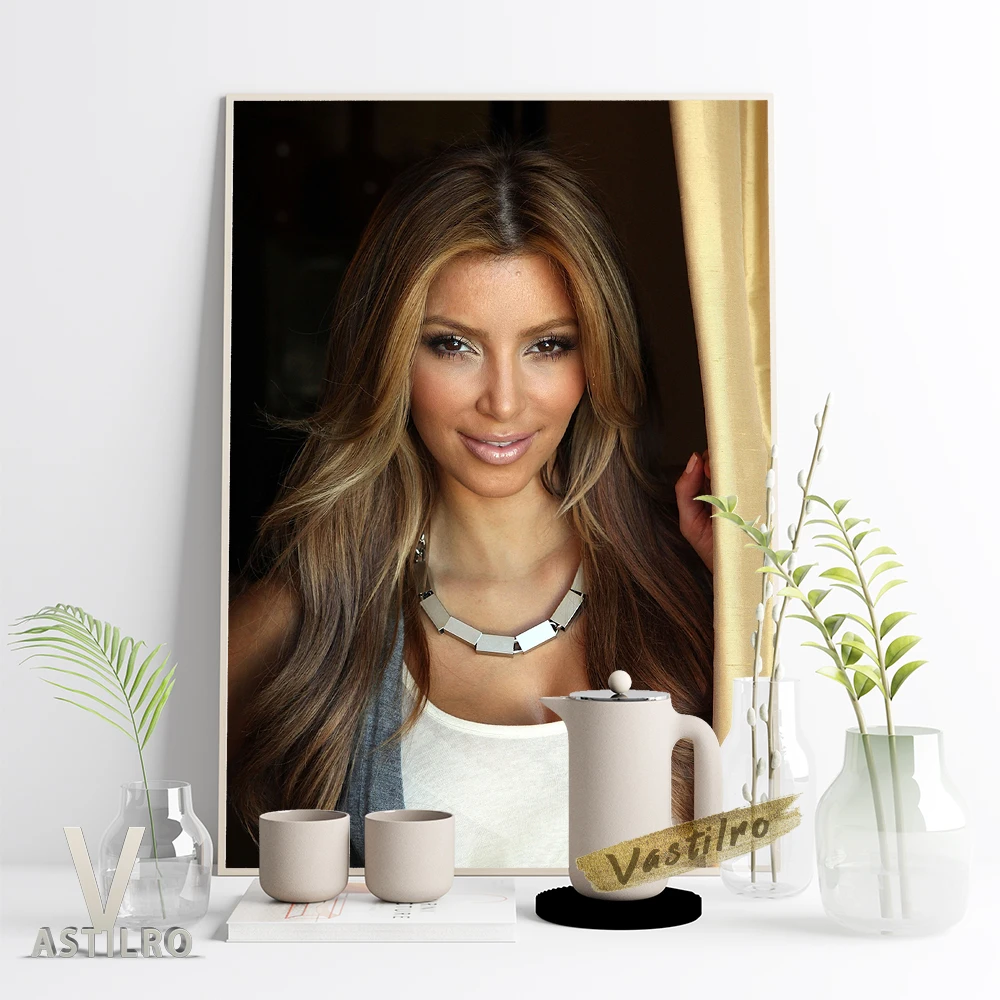 Ким Кардашьян знаменитость художественные печатные плакаты популярная съемка