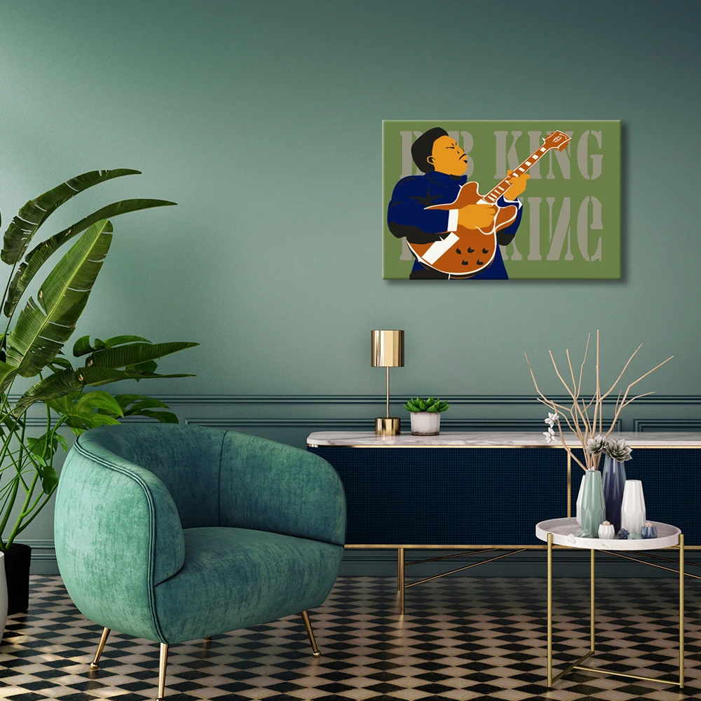 Картина на холсте BB king минималистичные плакаты и принты Настенная картина для