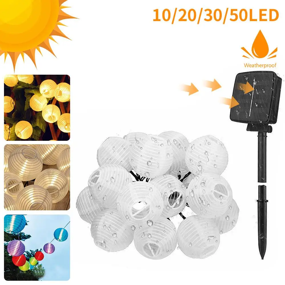 

Christmas Solar Light Waterproof 10/20/30/50LED Home LED Lantern Outdoor Christmas Light Solar Garden Wedding Decorations