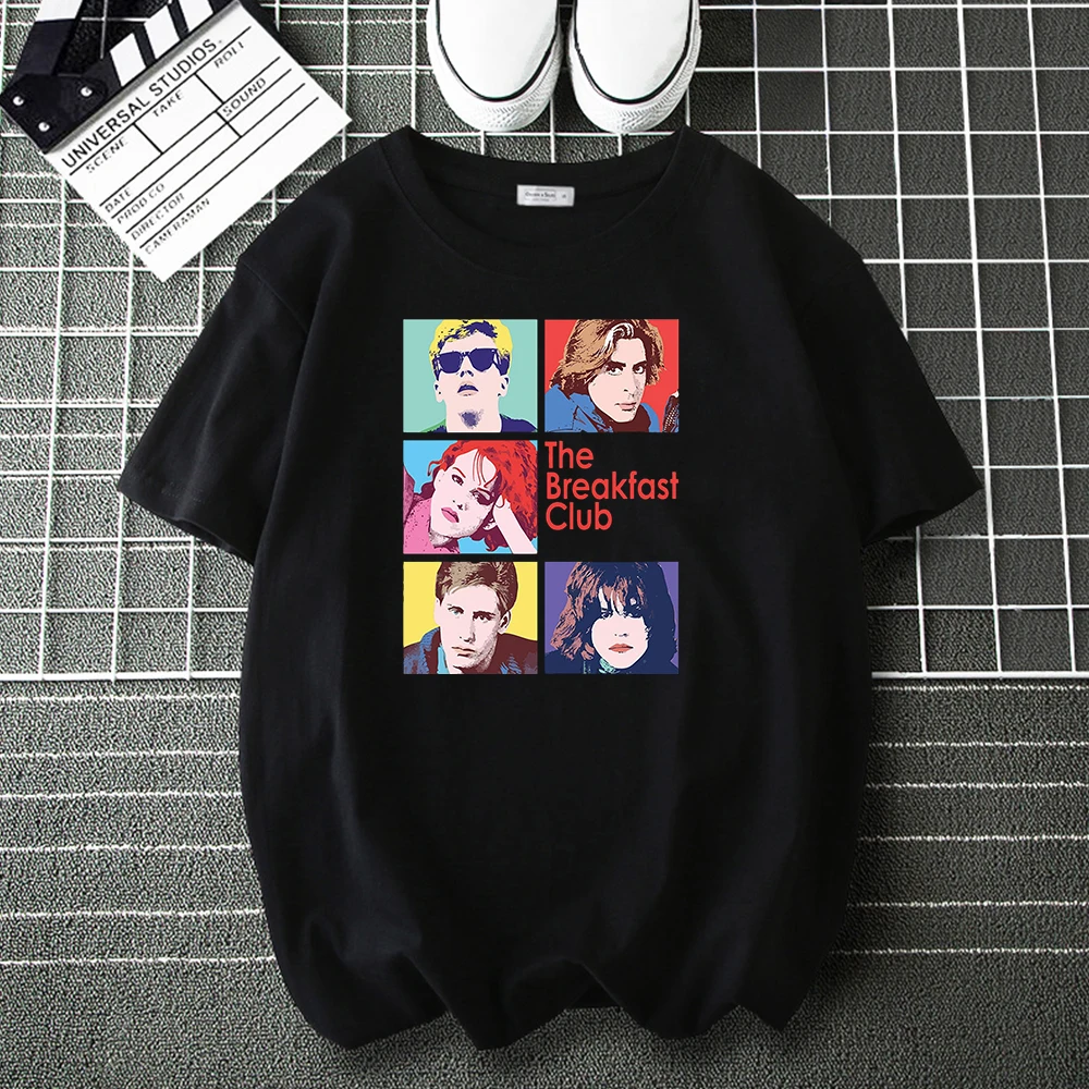 

The Breakfast Club Movie 80s Retro Tee Shirt for Men Woman Casual Loose Fashion 100%Cotton Hip hop Tops Male Harajuku T-Shirts
