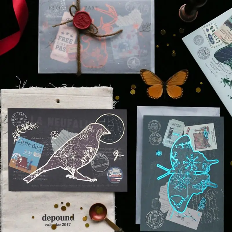 

3 Set Vintage Greeting Cards with Envelopes Blessing Gift Cards Message Cards