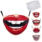 Модная Тканевая маска для лица моющаяся многоразовая маска для лица + 2 шт. фильтра из активированного угля PM2.5 хлопковая маска маски