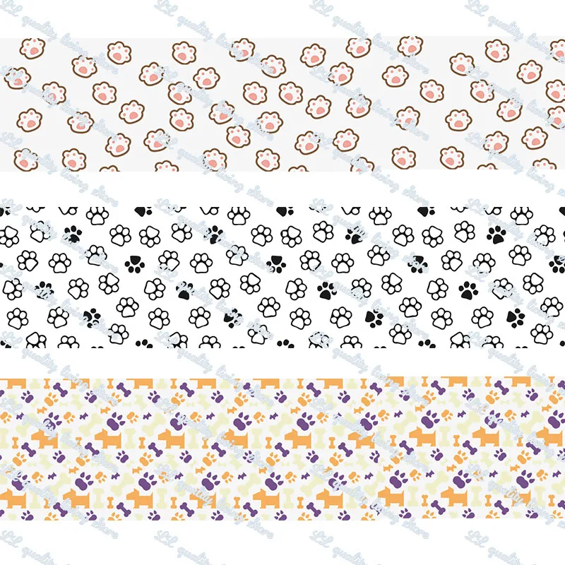 

Корсажная лента с принтом «Собачья лапа», 22-75 мм, 50 ярдов