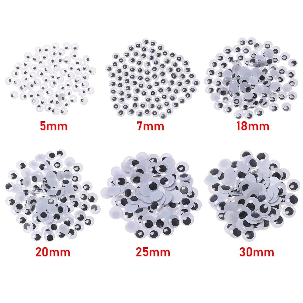 100 шт./пакет 3D куклы с пластиковыми глазами двигающиеся глаза сделай сам