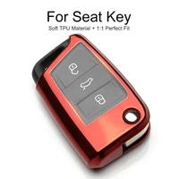 tpu car key cover case for seat leon mk2 mk3 5f st 1 1m 2 toledo alhambra cordoba ateca arona fr 2019 key chain ring accessories