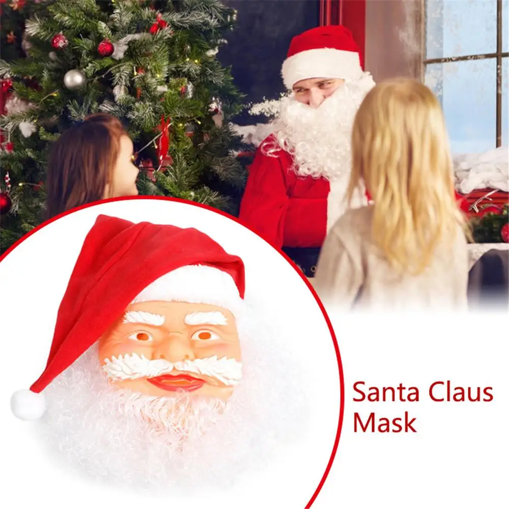 Маска Санта-Клауса Реалистичная латексная маска для всего лица забавная косплея
