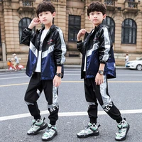 soft spring summer girls clothing suits%c2%a0coat pants 2pcsset kids teenager outwear sport cotton formal high quality