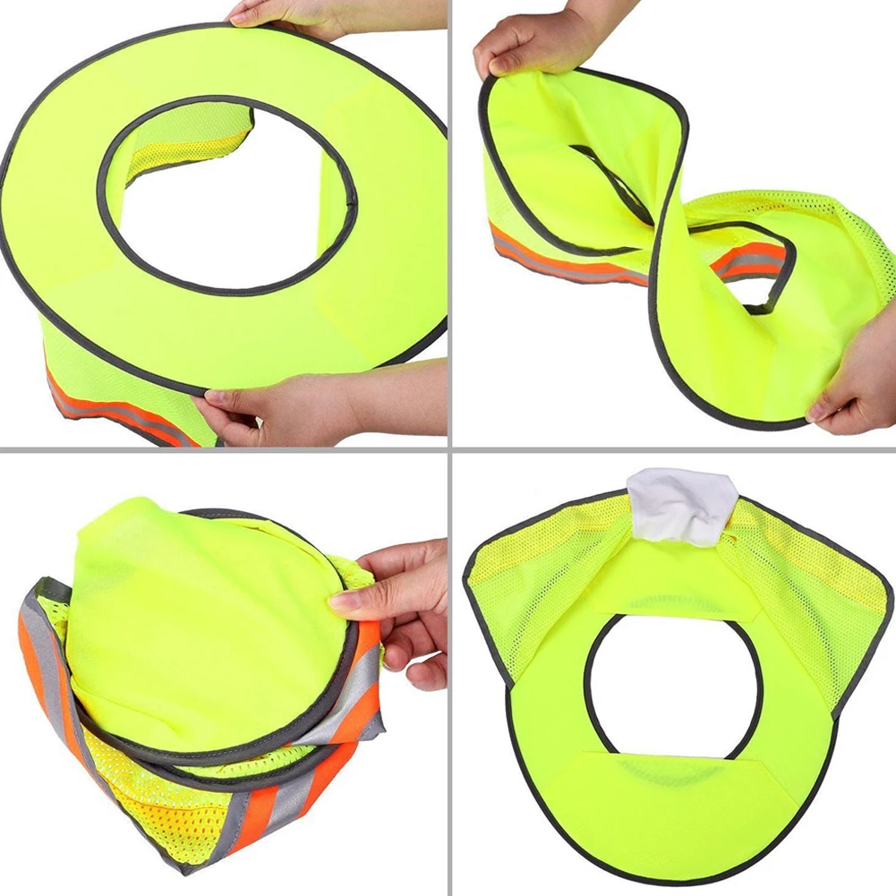 

Auto Motorcycle Helmet Hard Hat Helmet Full Brim Sun Shield Shade Head Neck Nape Sunscreen Unisex Portable Safety Hat