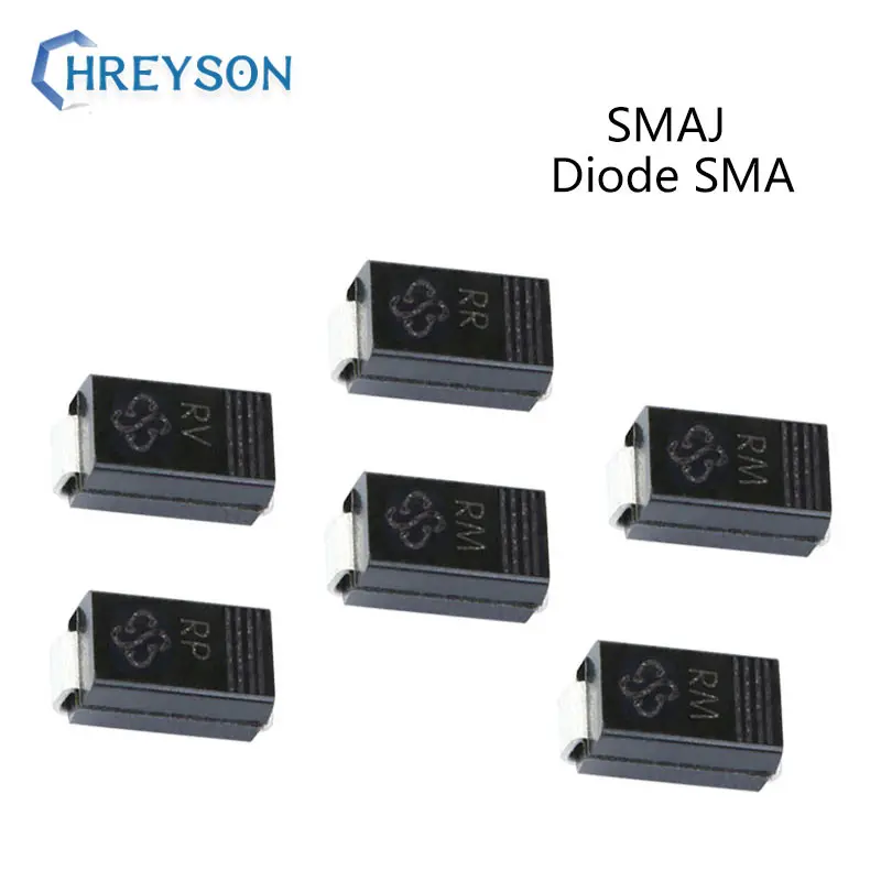 Светодиоды SMD TVS SMAJ58A SMAJ60A SMAJ64A SMAJ70A SMAJ75A SMAJ78CA SMAJ80CA SMAJ85CA SMAJ90CA SMAJ100CA SMAJ110CA 400W 5A SMA, 50 шт.