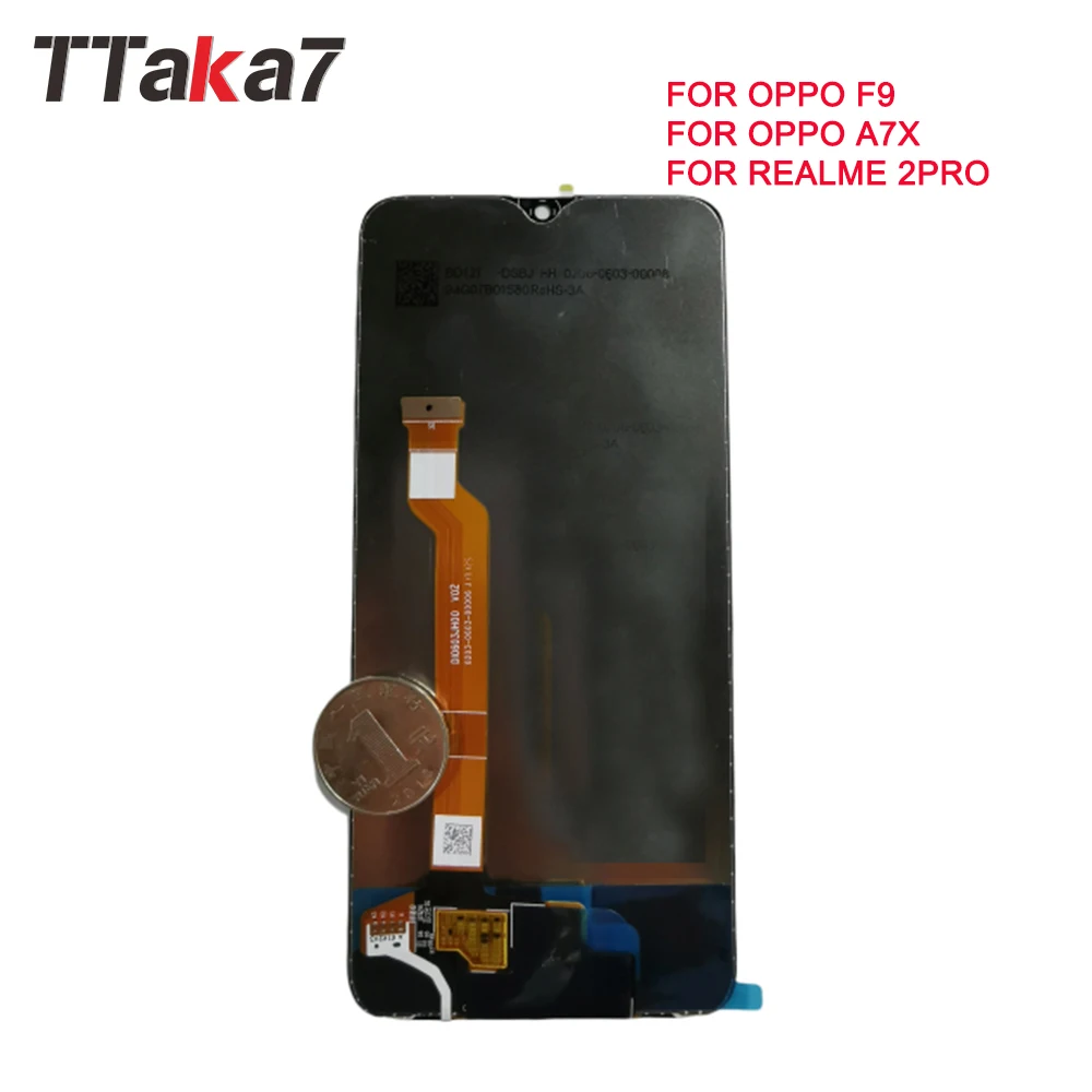 Для OPPO F9/OPPO A7X/Realme 2Pro Полный ЖК-дисплей кодирующий преобразователь сенсорного