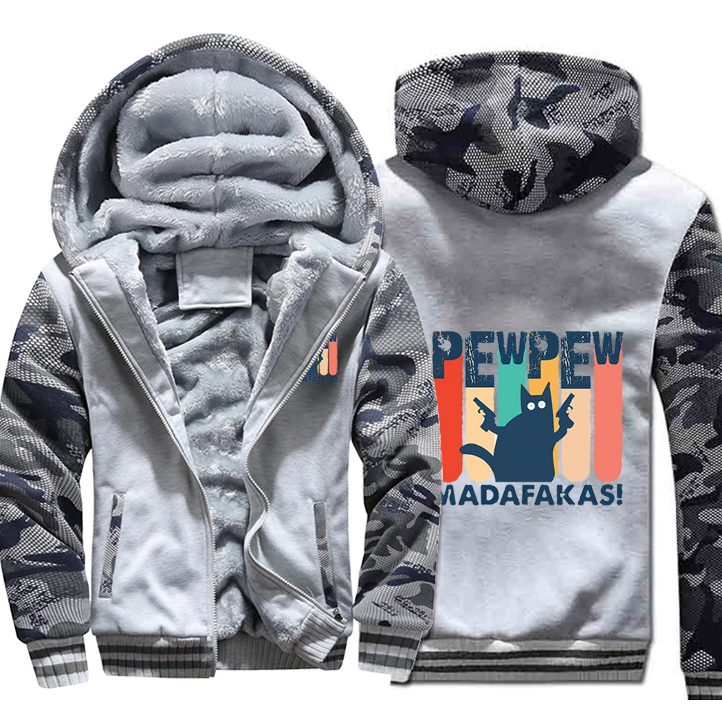 

Anime Kawaii Pew Pew Madafakas Funny Cat Cute Raglan Thick Hoodies Top Men Jackets Winter Warm Sweatshirt Printed Raglan Coats