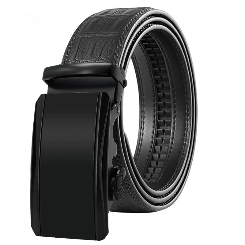 Известный бренд черный ремень для мужчин высокое качество натуральная кожа