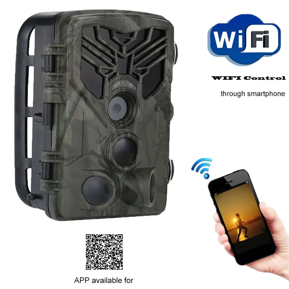 

Wifi830 Hunting Trail Camera Wifi APP Control Wildlife Cameras 20MP 1080P Night Vision Live Show Wild Photo Traps Tracking Cams