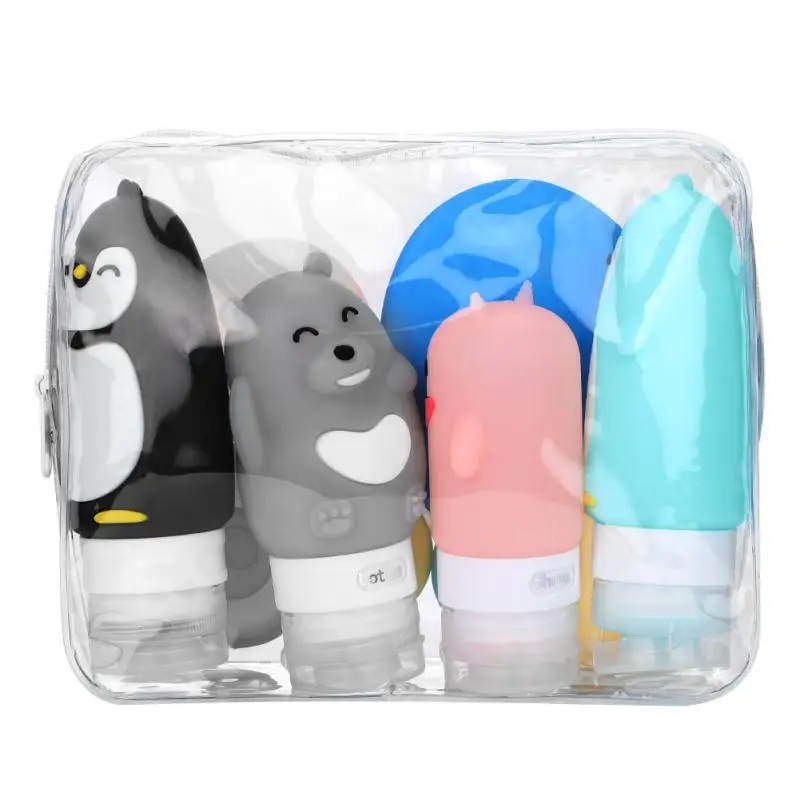 10 шт Портативные силиконовые бутылки для путешествий Набор косметический