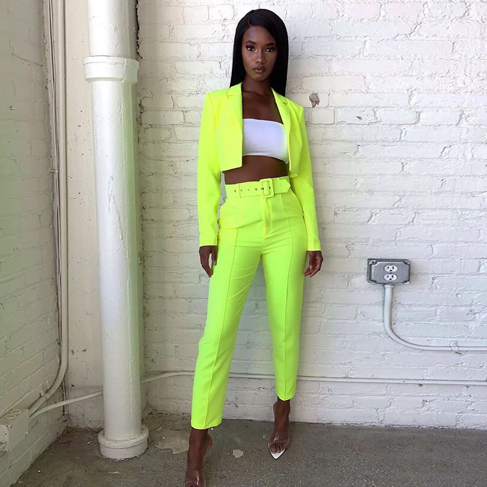 Женский офисный костюм из двух предметов деловой пиджак и Вечерние брюки