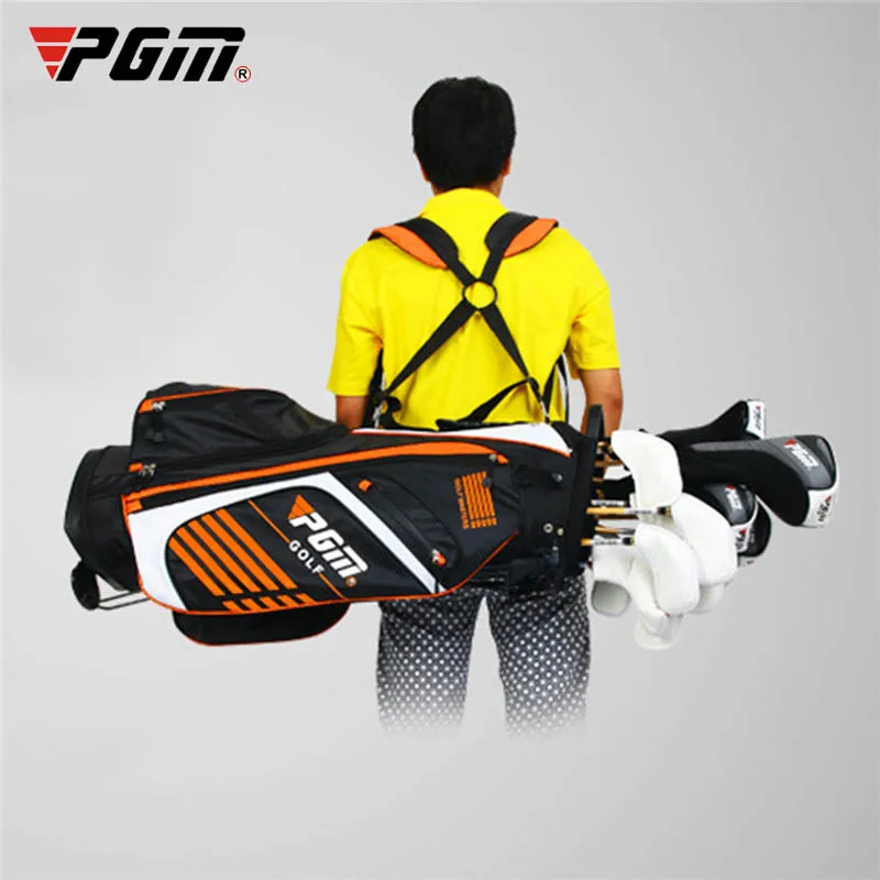 PGM 90*28CM Portable Golf Stand Bag Golf Bags with Stand 14 Sockets Multi Outdoor Sport Pockets Standard Bag with Shoulder Strap