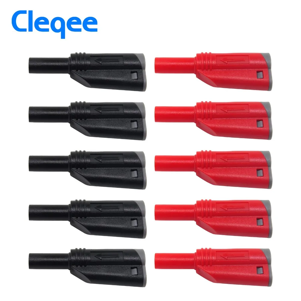 Cleqee P3005 Штабелируемый Безопасный 4 мм банановый штекер для пайки/сборки
